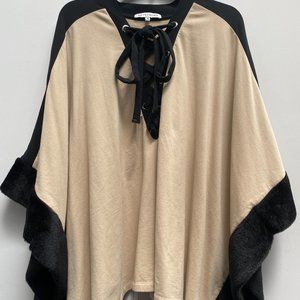 Betsy Moss Beige Poncho